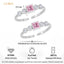 Silver Rosavelle Bezel Toe Rings Pair