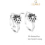 Silver Flower Toe Rings Pair