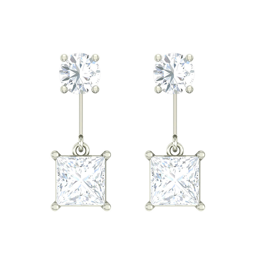 Silver Dangle & Drop Fleur Earring