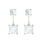 Silver Dangle & Drop Fleur Earring