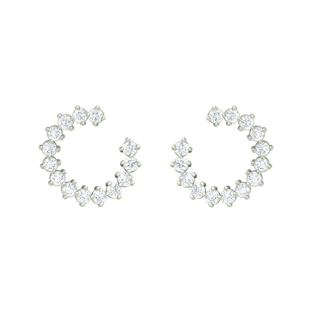 Silver Stud Aubrey Earring