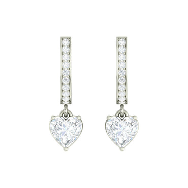 Clara 925 Sterling Silver and Cubic Zirconia Dangle & Drop Adelyn Earring With Screw Back for Women & Girls