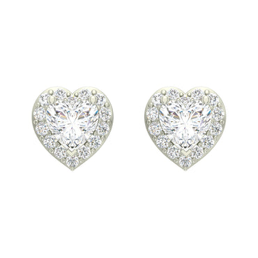 CLARA 925 Sterling Silver Swiss Zirconia Valentine Earring With Screw Back Gift for Women and Girls