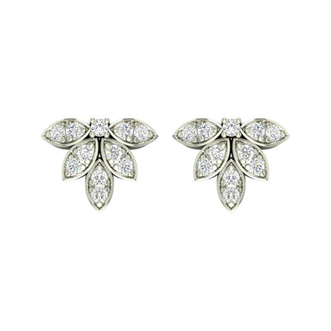 CLARA 925 Sterling Silver Swiss Zirconia Elsie Earring With Screw Back Gift for Women and Girls