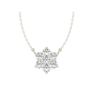 CLARA 925 Sterling Silver Rhodium Plated Star Pendant Earring Necklace Set with Chain Gift for Women and Girls