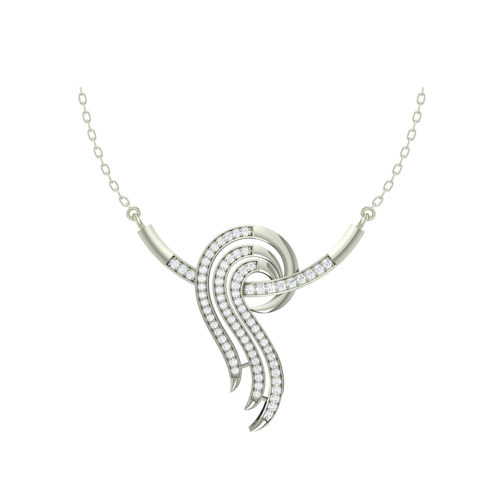 Silver Zoe Pendant Chain Necklace