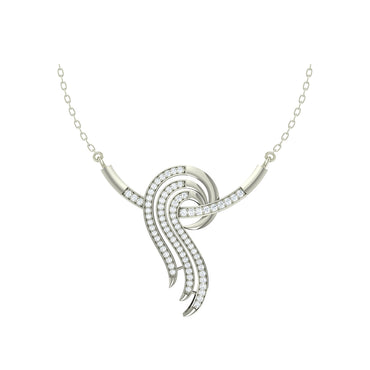 CLARA 925 Sterling Silver Rhodium Plated Zoe Pendant with Chain Gift for Women and Girls