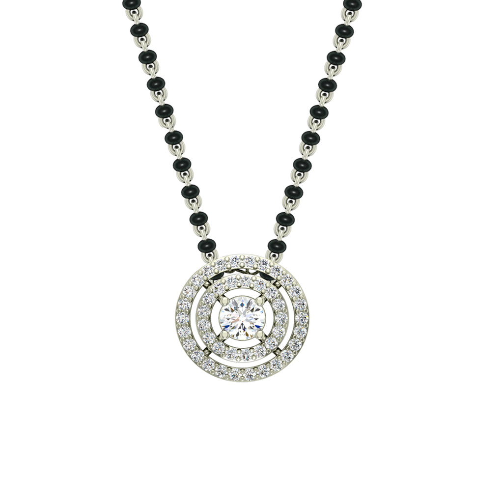 Silver Halo Mangalsutra