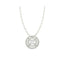 Silver Halo Pendant Chain Necklace