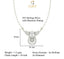 CLARA 925 Sterling Silver Rhodium Plated Aria Pendant Earring Necklace Set with Chain Gift for Women and Girls