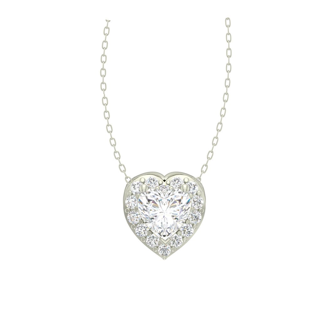 Silver Valentine Pendant Chain Necklace