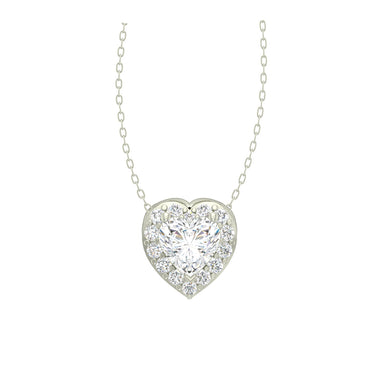CLARA 925 Sterling Silver Rhodium Plated Valentine Pendant with Chain Gift for Women and Girls