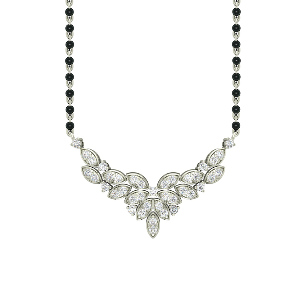 Silver Elsie Mangalsutra