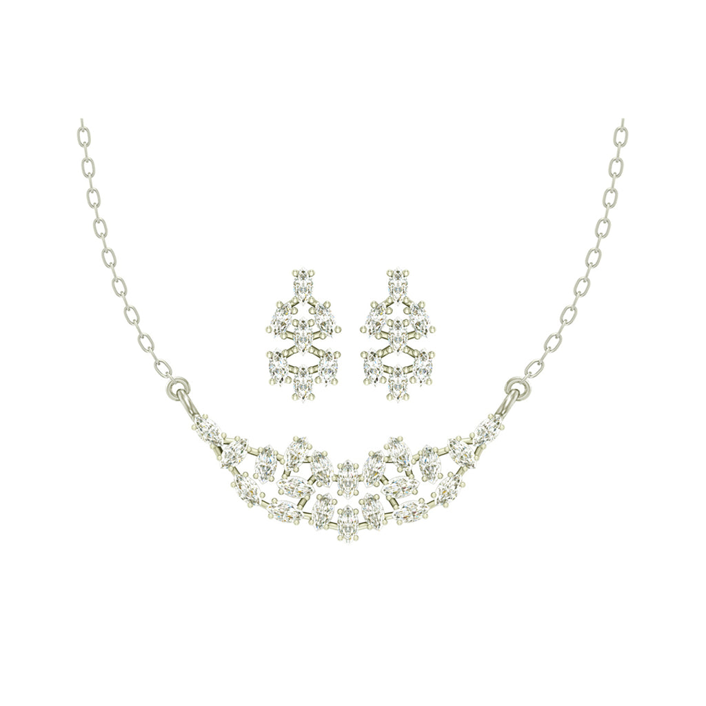 Silver Daisy Jewellery Set