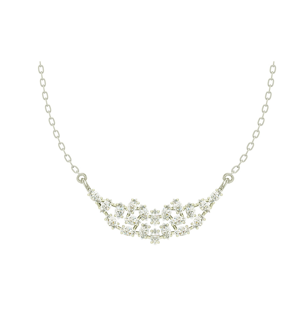 Silver Daisy Pendant Chain Necklace