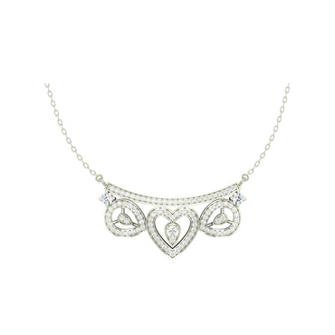 CLARA 925 Sterling Silver Rhodium Plated Eden Pendant with Chain Gift for Women & Girls