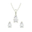 Silver Pear Jewellery Set