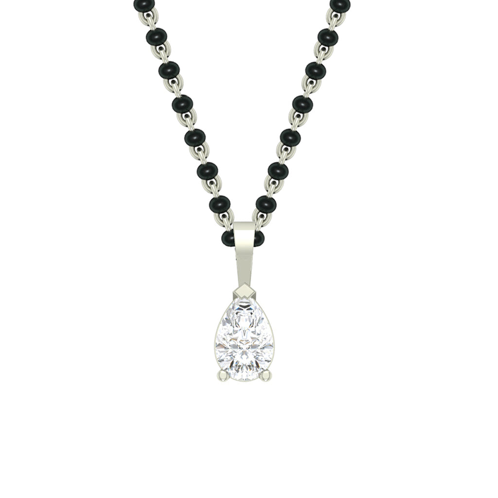 Silver Pear Mangalsutra