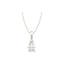 Silver Pear Pendant Chain Necklace