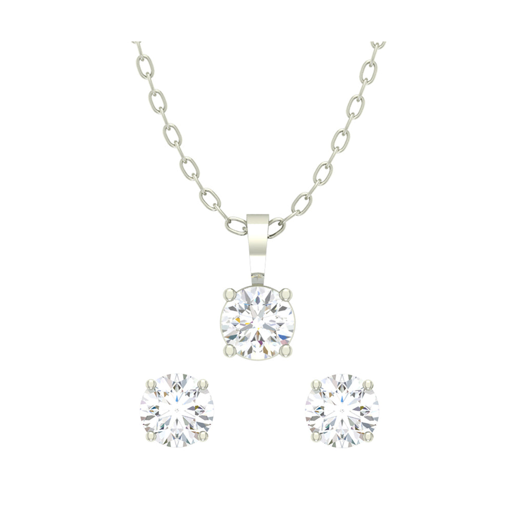 Silver Round Jewellery Set