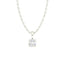 Silver Round Pendant Chain Necklace
