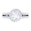 CLARA Made with Swiss Zirconia 925 Sterling Silver Round Solitaire Ring Gift for Women and Girls