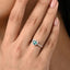 Silver Grethe Green Heart Solitaire Ring