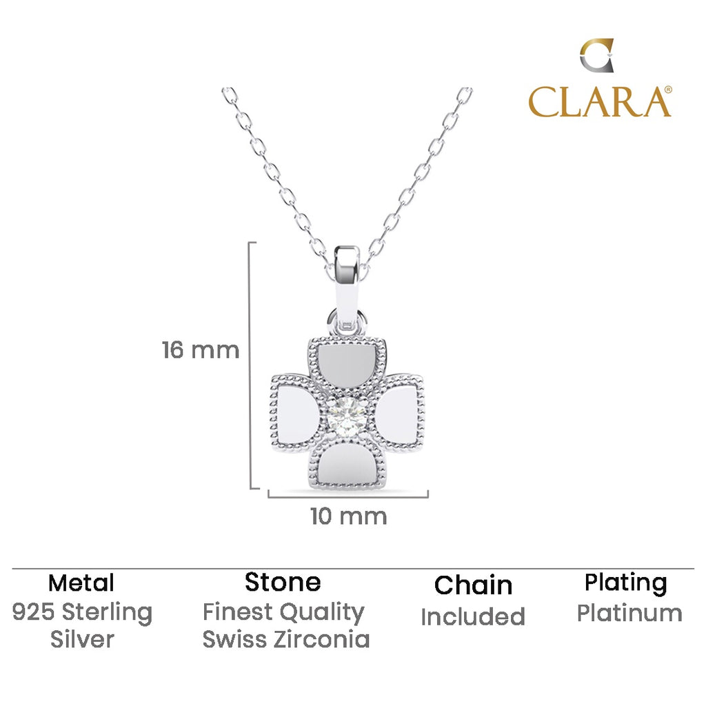 Silver Dainty Clover Pendant Chain
