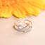 Silver Talia Double Banded studded Infinity Ring