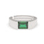 Silver Emerald Band Ring