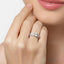 CLARA Made with Swiss Zirconia 925 Sterling Silver Round Solitaire Ring Gift for Women and Girls