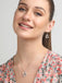 CLARA 925 Sterling Silver Alma Pendant Earring Chain Jewellery Set 