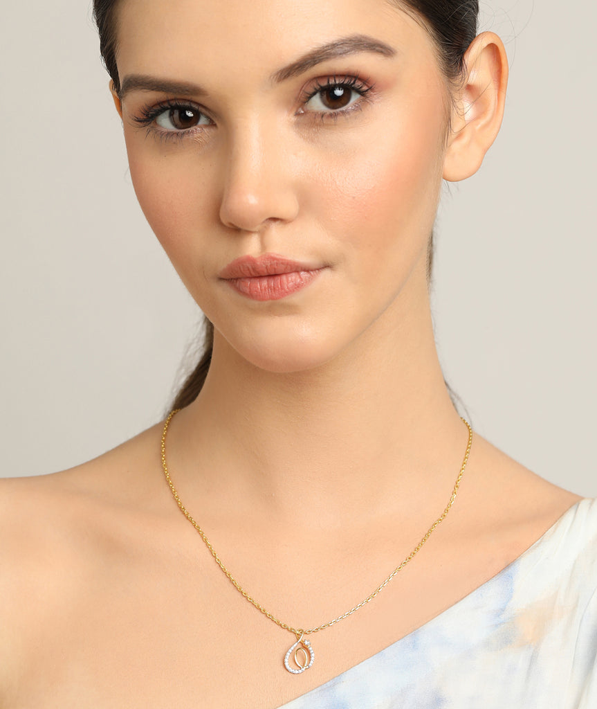 CLARA 925 Sterling Silver Flavia Pendant Chain Necklace 