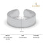CLARA Pure 925 Sterling Silver Broad Finger Ring 