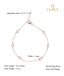 CLARA 925 Sterling Silver Flower Anklet Payal ( Single ) Adjustable Chain, Rose Gold Plated Gift for Women and Girls