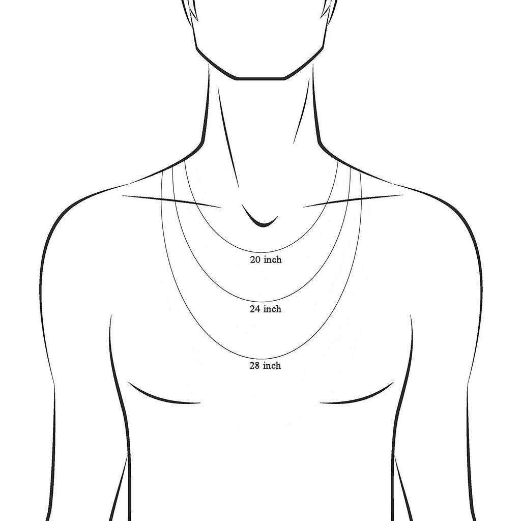 Silver Rope Chain Necklace in 24 inches