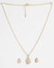 CLARA 925 Sterling Silver Petra Pendant Earring Chain Jewellery Set 