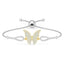 Silver Golden Butterfly Hand Bracelet