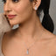 Silver Nera Pink Cushion Solitaire Jewellery Set