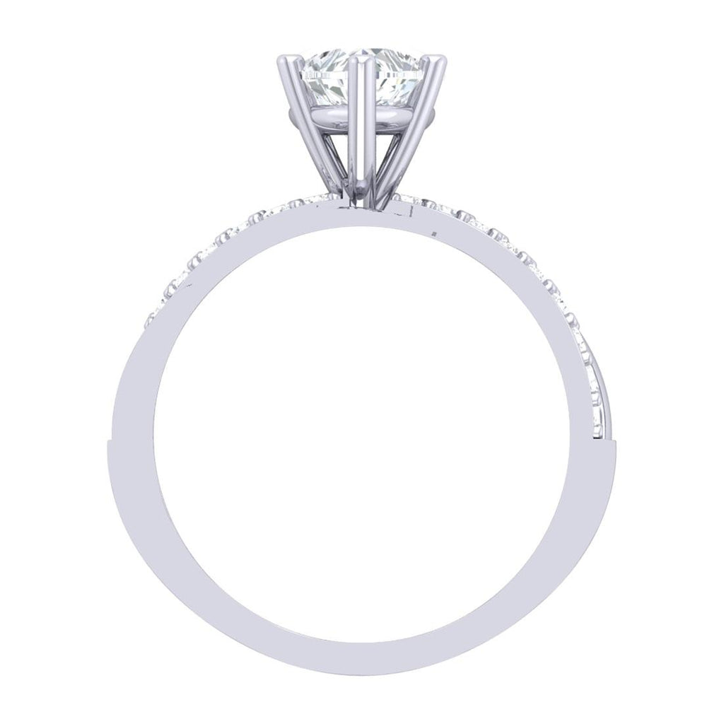 CLARA Made with Swiss Zirconia 925 Sterling Silver Heart Solitaire Ring Gift for Women and Girls