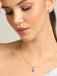 CLARA 925 Sterling Silver Blue Pendant Earring Chain Jewellery Set 