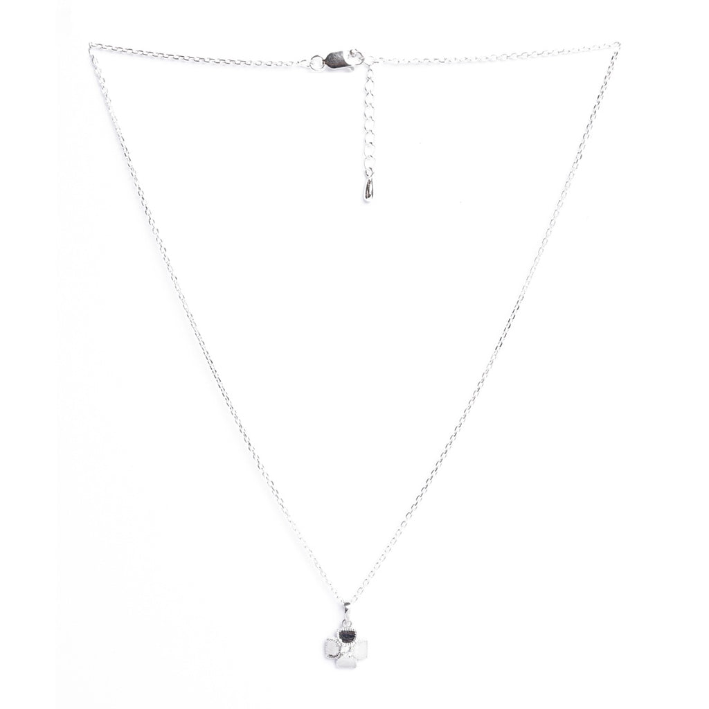 Silver Dainty Clover Pendant Chain
