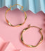 CLARA 925 Sterling Silver Twisted Hoop Earring Gold Plated Gift for Women & Girls