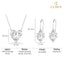 Silver Heart's Desire Solitaire Jewellery Set