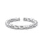 CLARA Pure 925 Sterling Silver Rope Finger Ring 