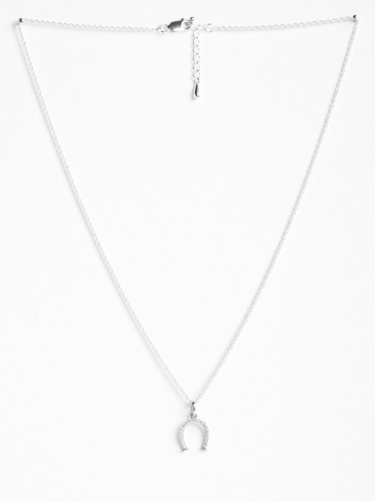CLARA 925 Sterling Silver Magnet Pendant Chain Necklace 