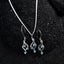 CLARA 925 Sterling Silver Valentina Pendant Earring Chain Jewellery Set 