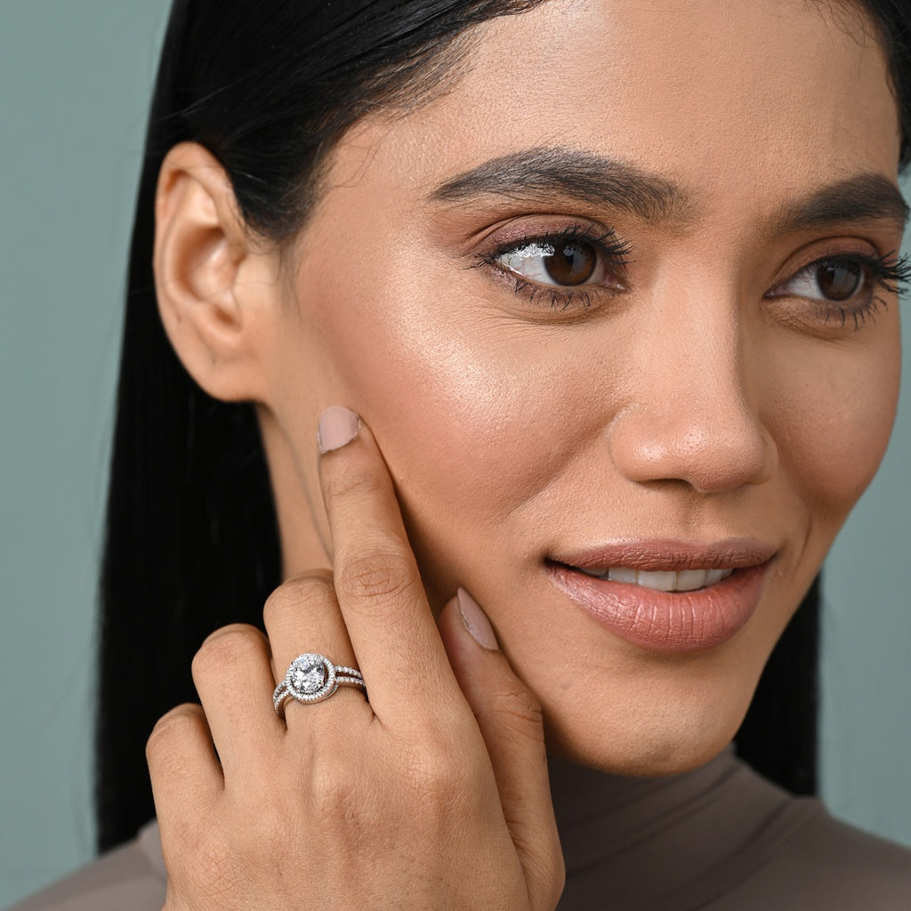 Silver Frida Statement Solitaire Ring
