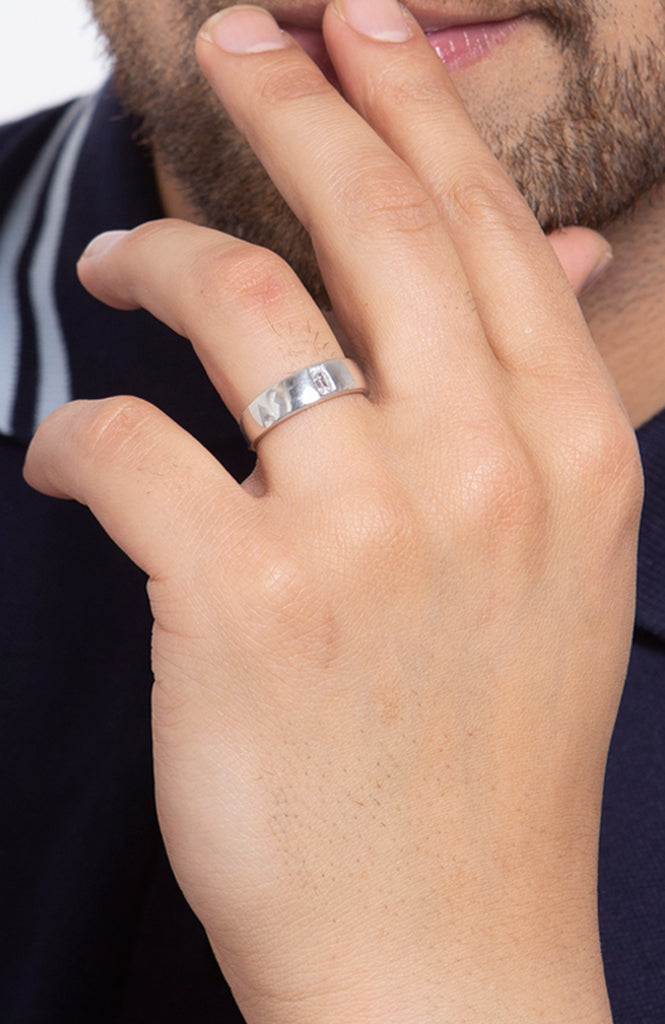 CLARA Pure 925 Sterling Silver Franco Adjustable Ring Gift for Men and Boys
