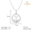 CLARA 925 Sterling Silver Anchor Halo Pendant Chain Necklace 